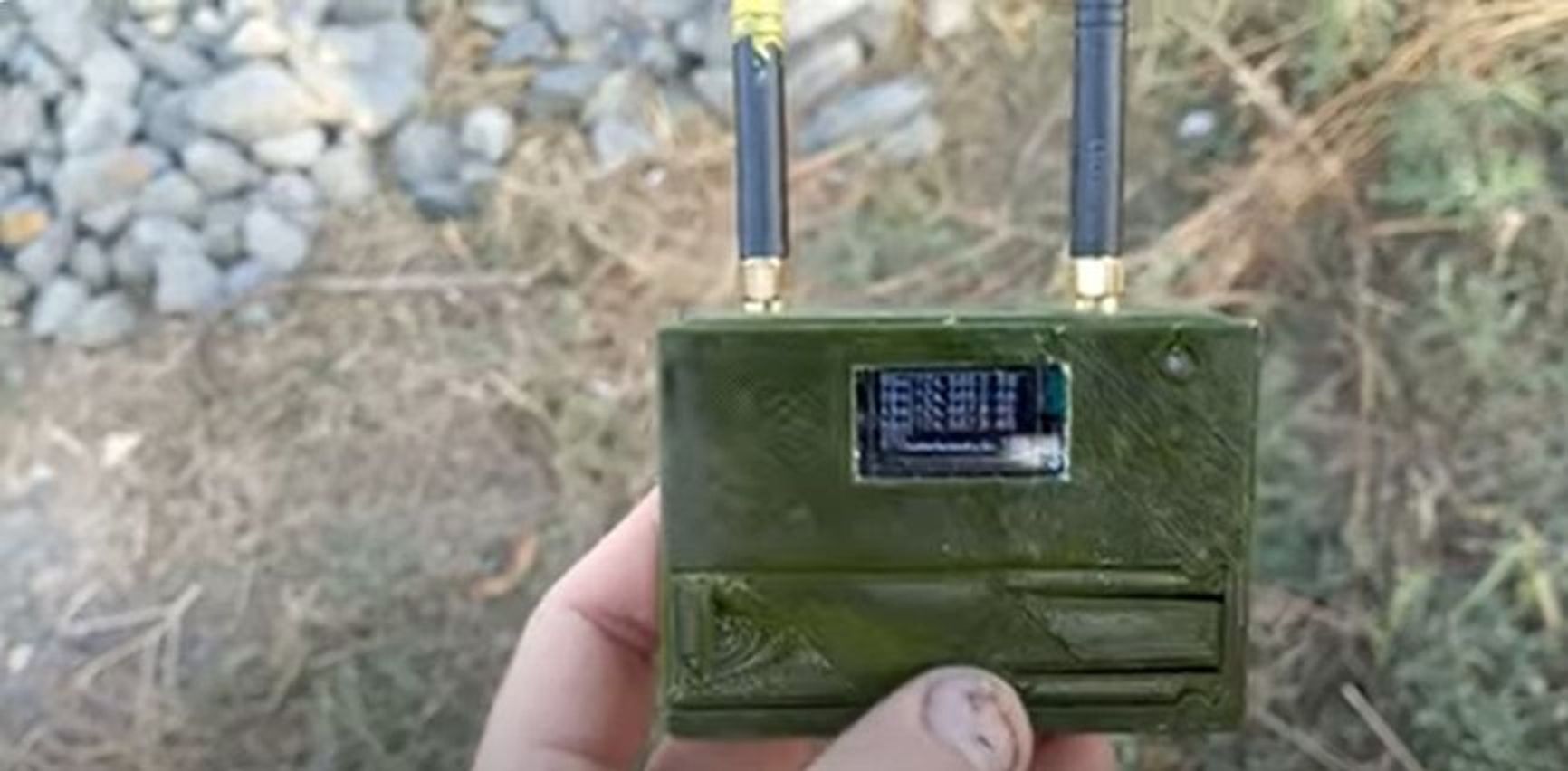 Close-up of a simple UAV detector device.