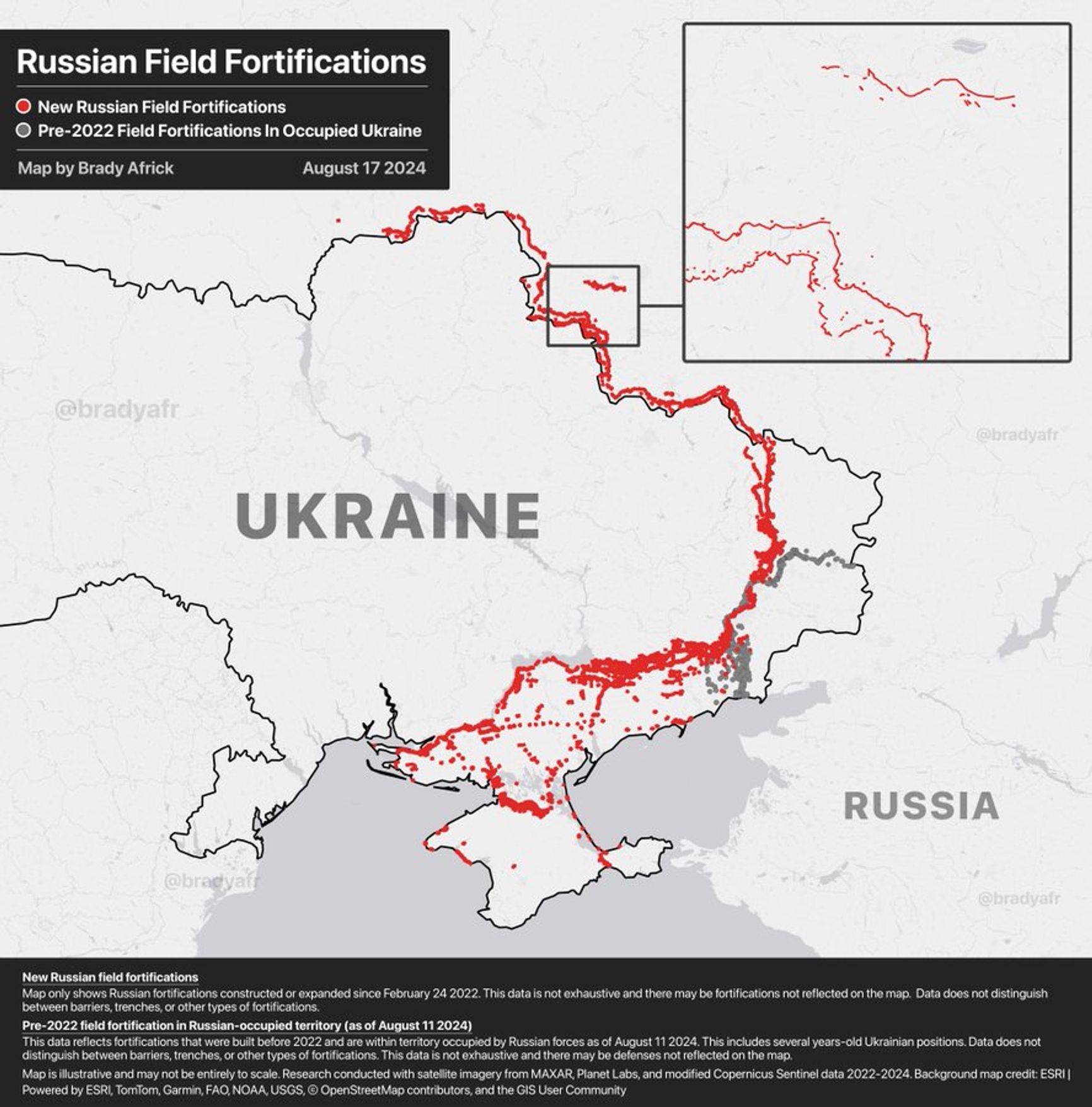 Новые линии фортификационных сооружений в Курской области