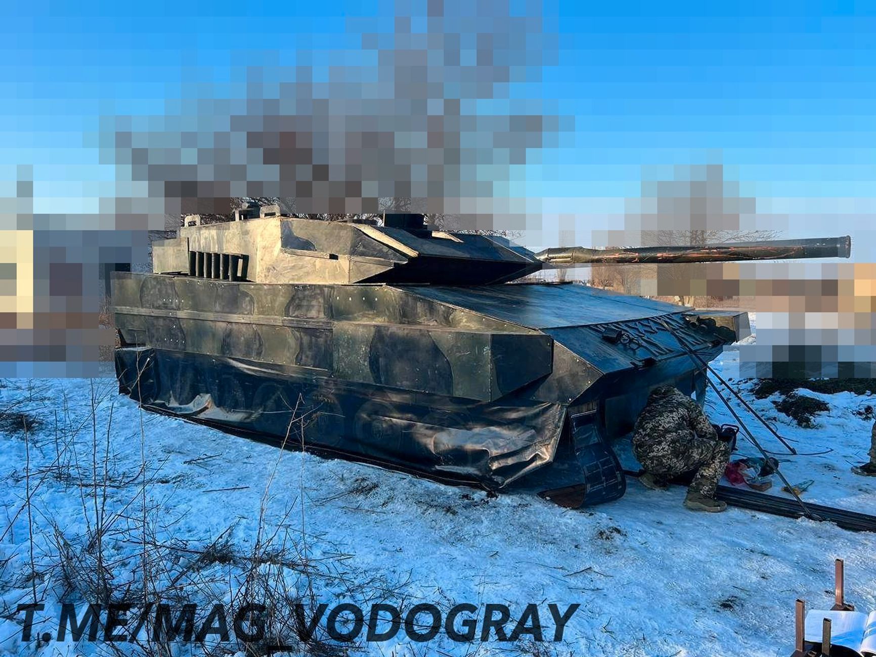 Украинский макет танка Leopard 2A6