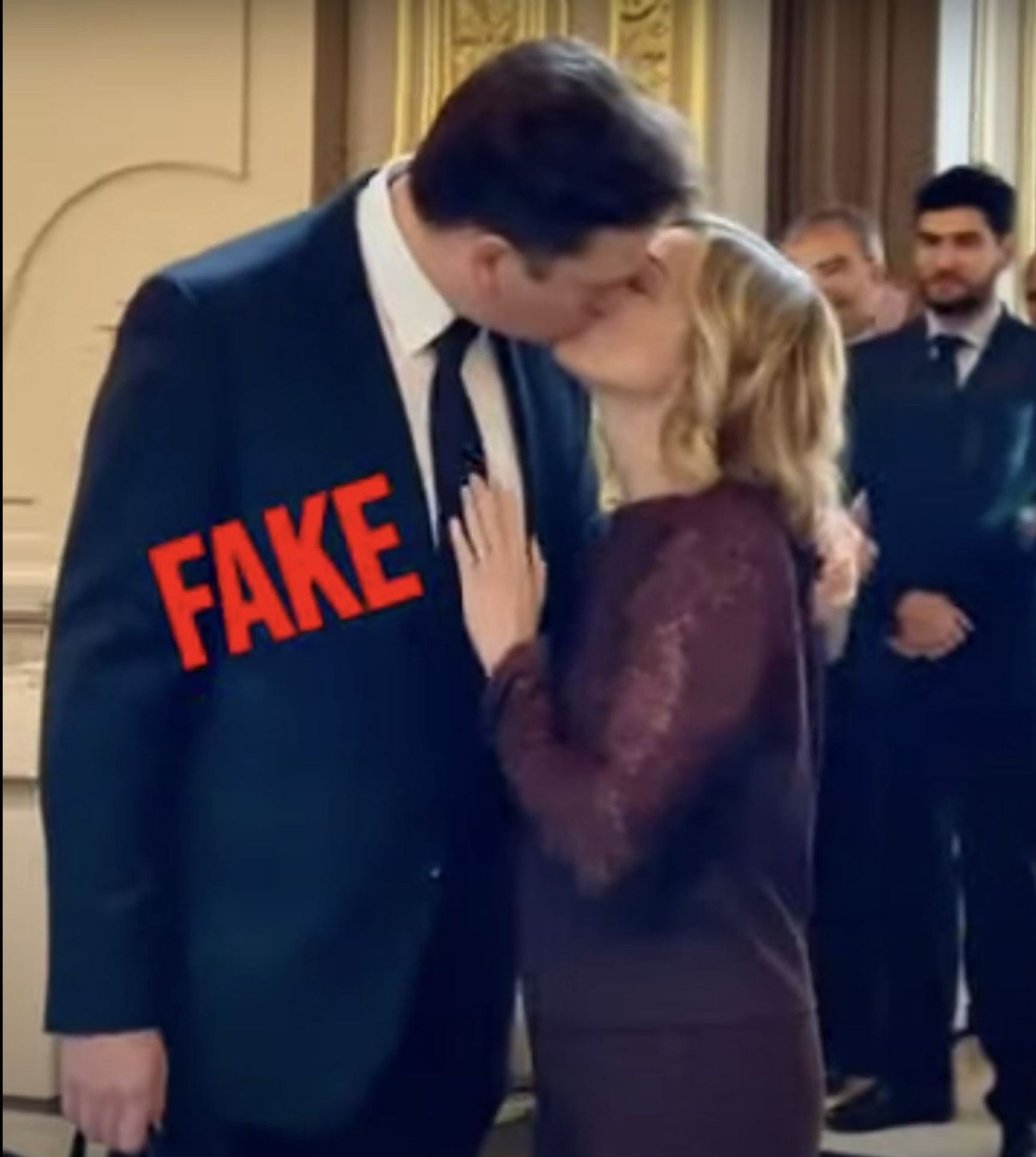 A fake video of Elon Musk and Giorgia Meloni kissing went viral on social media 