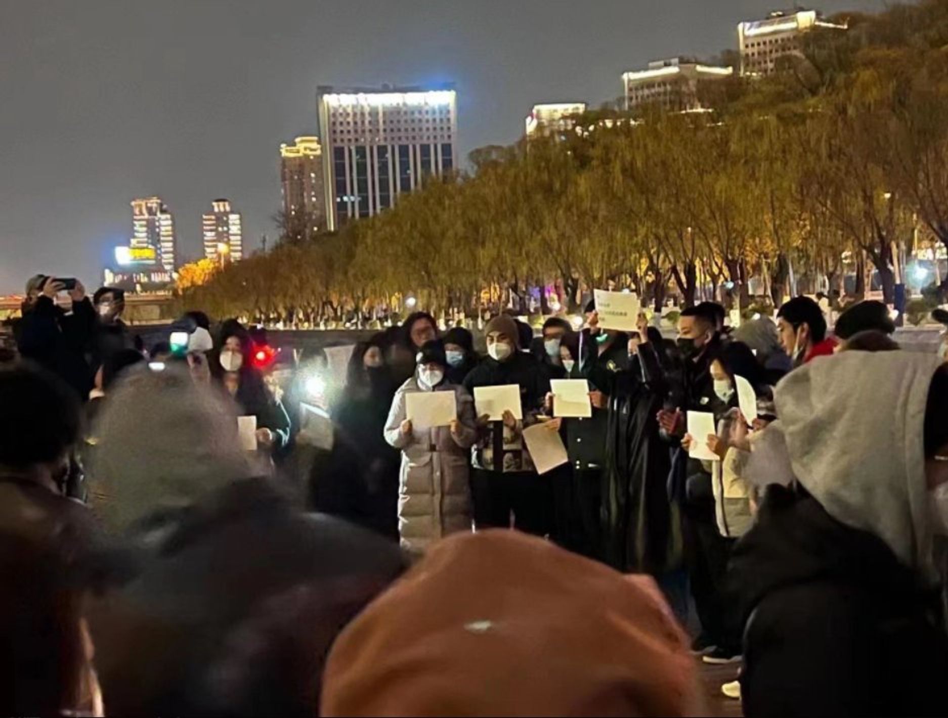 A public protest in Beijing