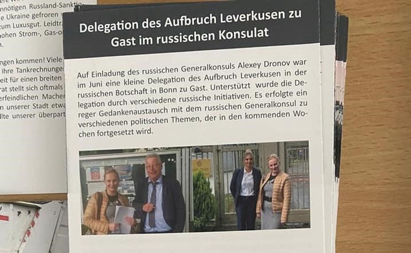 A piece covering Kolbasnikova's visit to the Russian Consulate General