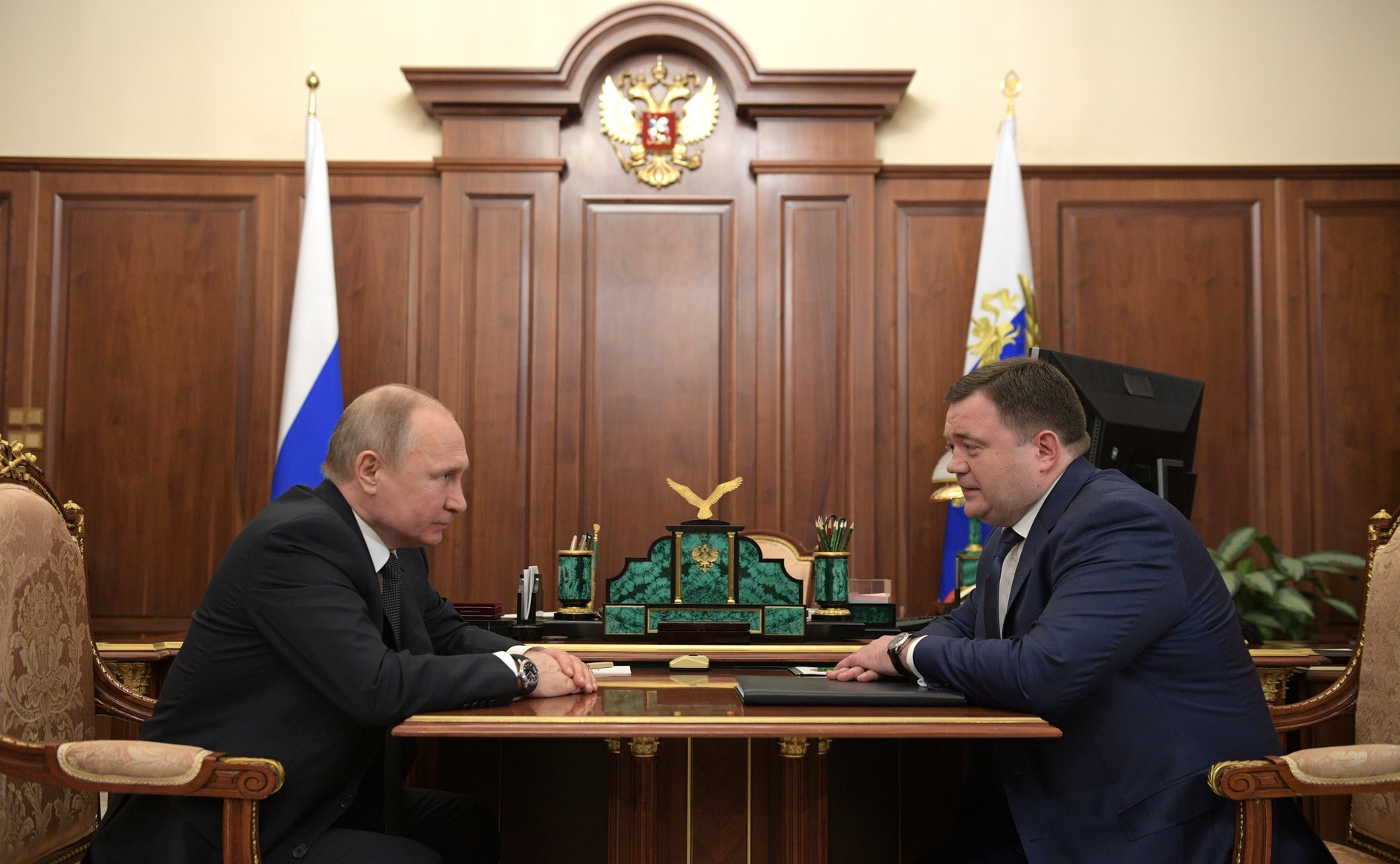 Fradkov Jr. at a meeting with Putin