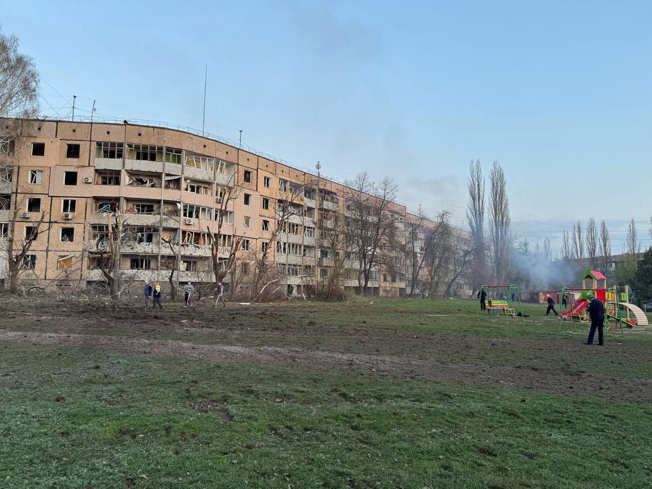Aftermath of the Russian strike on Kryvyi Rih on April 4.