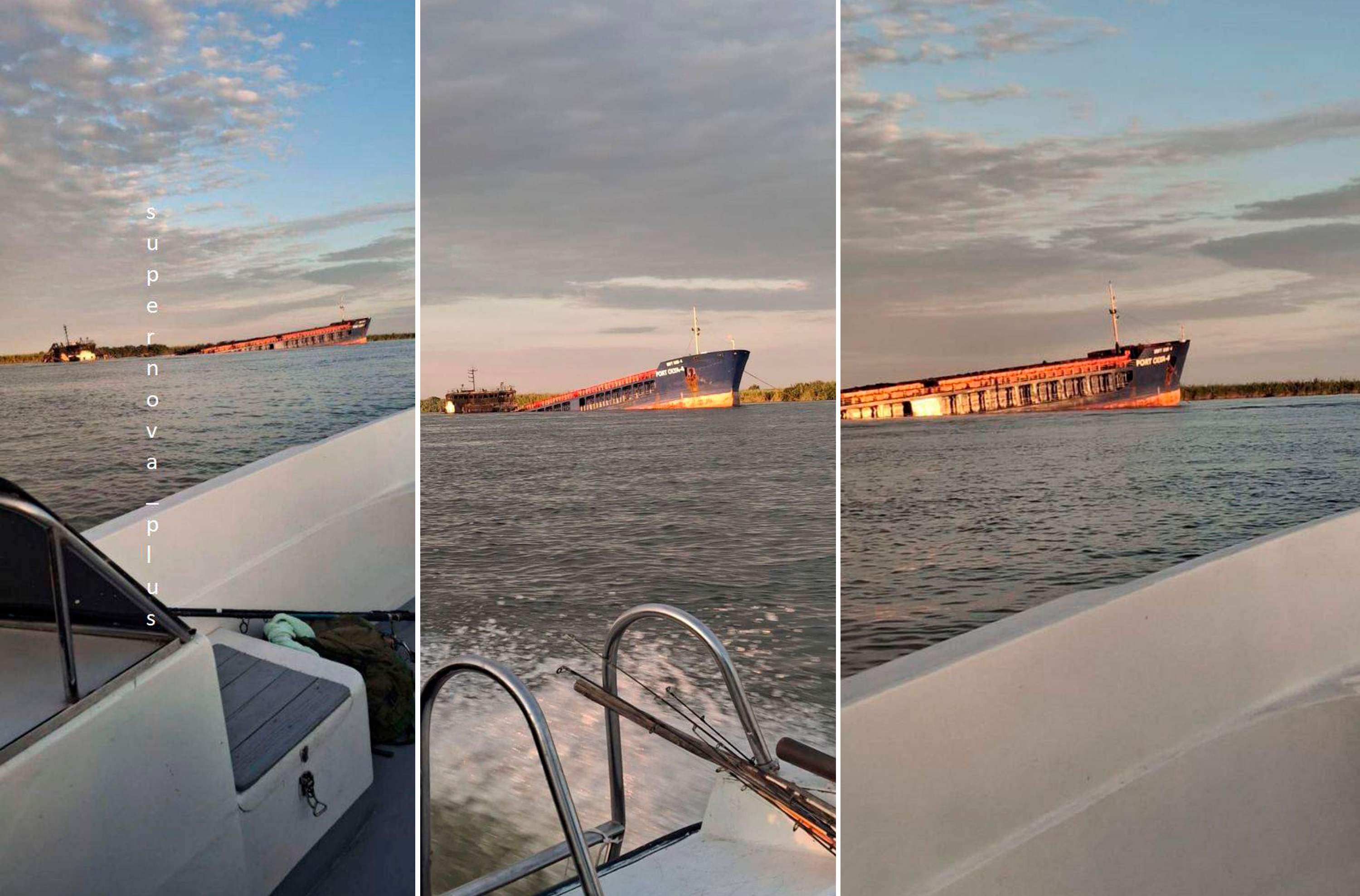 Последствия удара по сухогрузу «Порт Оля-4»  в Астраханской области