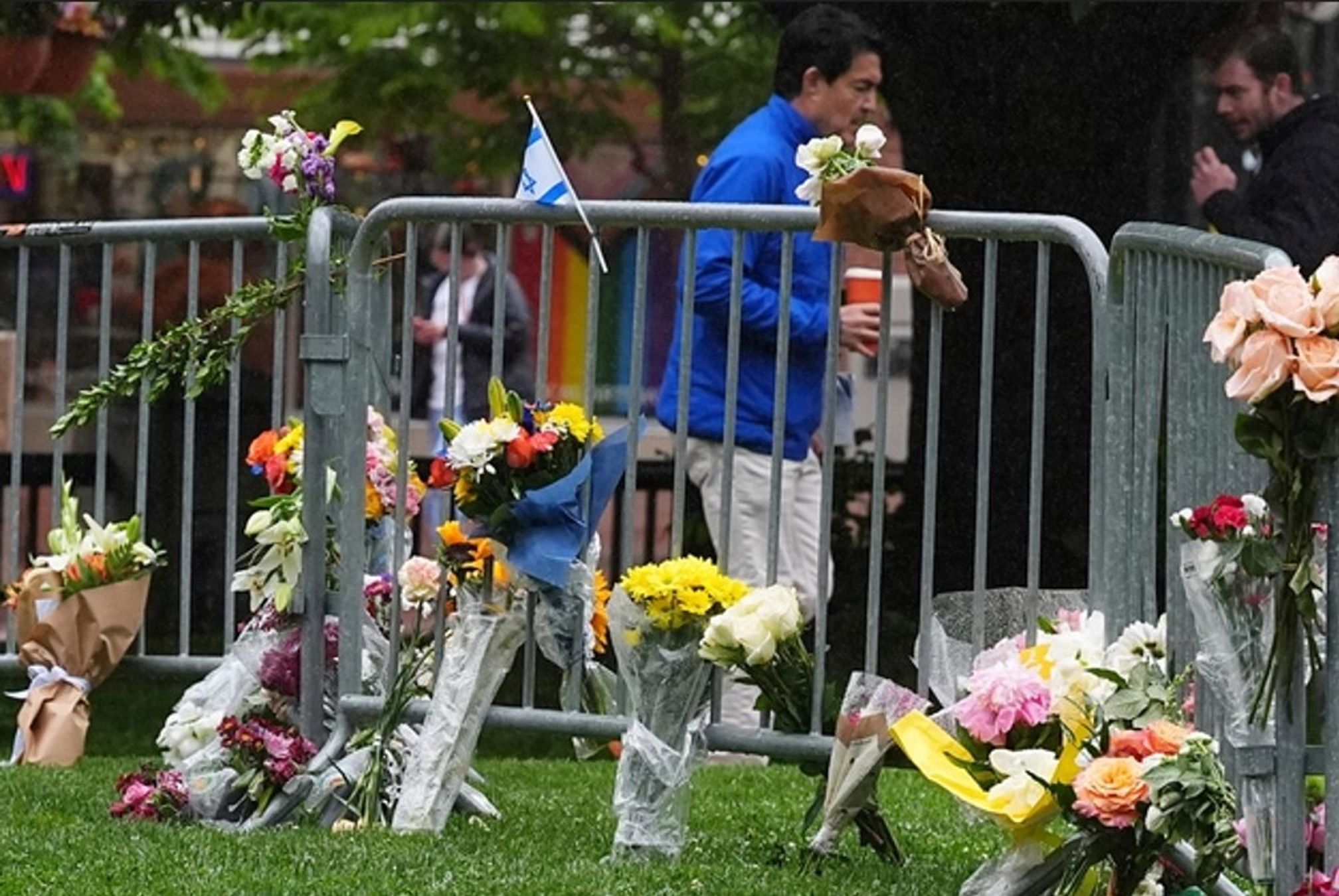 Flowers at the memorial to the victims of the attack on the “Run For Their Lives” rally. Boulder, Colorado. June 2, 2025