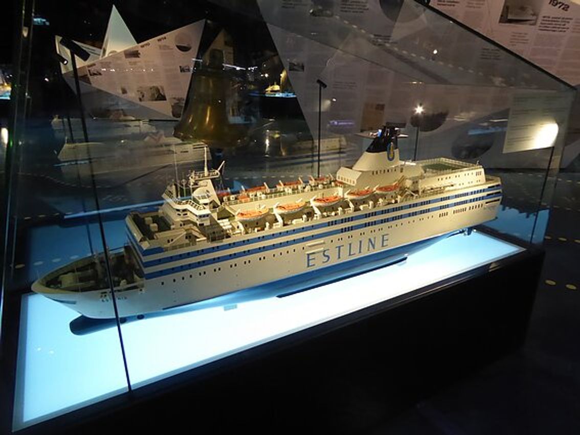Model of the Estonia ferry at the Estonian Maritime Museum
