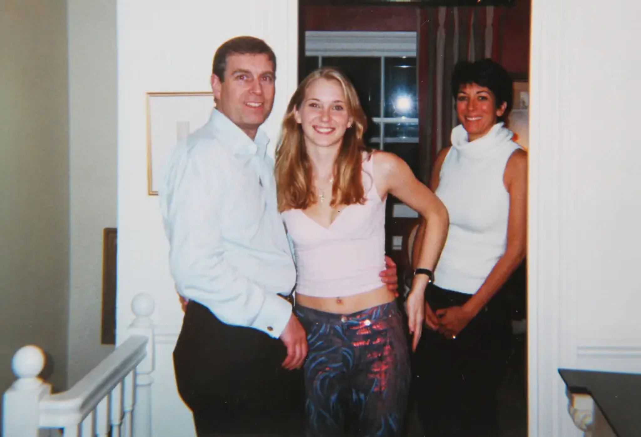 Prince Andrew with Virginia Roberts (Giuffre), who later accused him of rape
