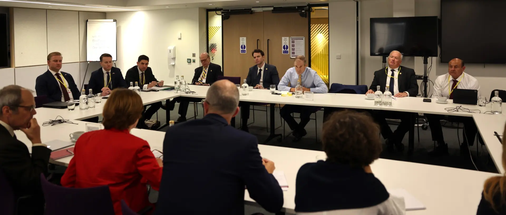 Republican Congressman Jim Jordan in Brussels at “freedom of speech” talks with European Commission representatives