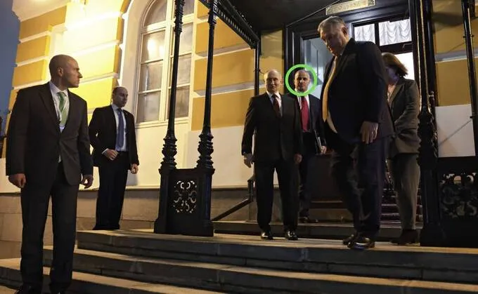 Tigran Garibyan at talks between Vladimir Putin and Viktor Orbán