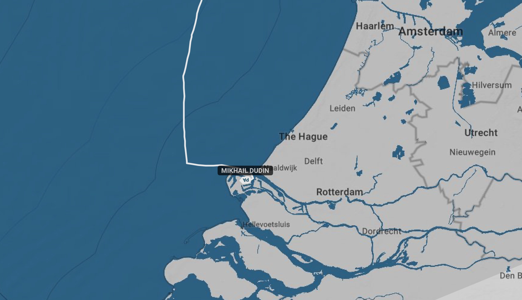 The Mikhail Dudin left St. Petersburg in mid-August and arrived in Rotterdam on the morning of Sept. 22