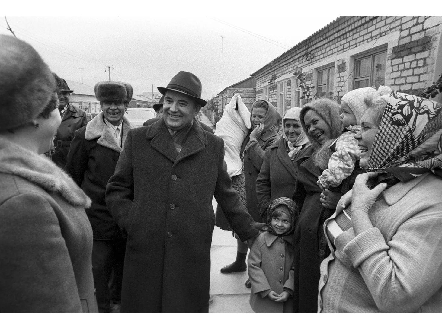 Mikhail Gorbachev visiting the Stavropol Territory, March 1985. Photo credit Konstantin Tarusov / Photo Chronicle TASS