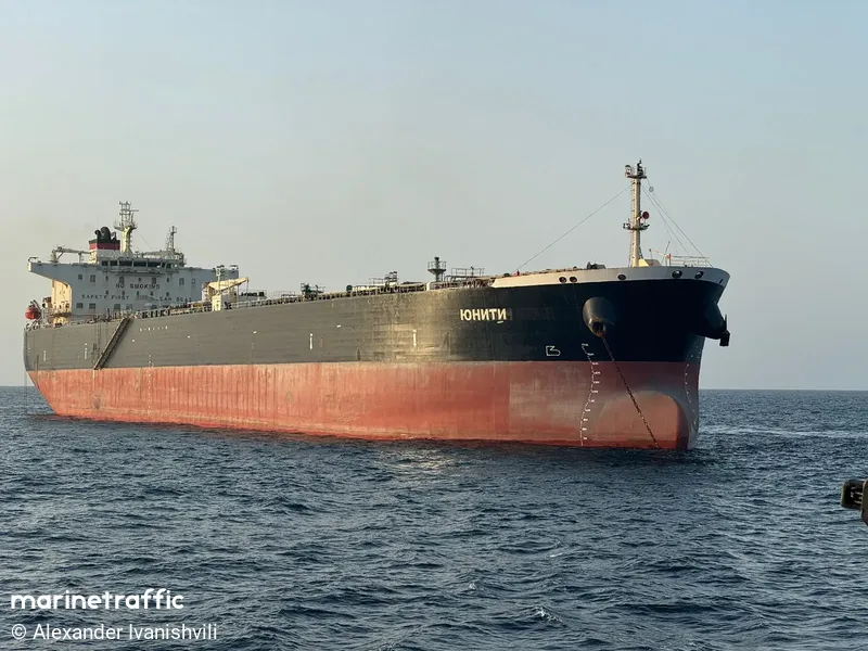 The tanker Unity (IMO 9388792) has been sanctioned by the EU, UK, Switzerland and several other countries for transporting Russian oil. Photo: Alexander Ivanishvili / Marinetraffic