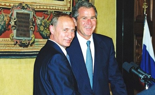 Vladimir Putin and George W. Bush, 2001. Photo: Kremlin