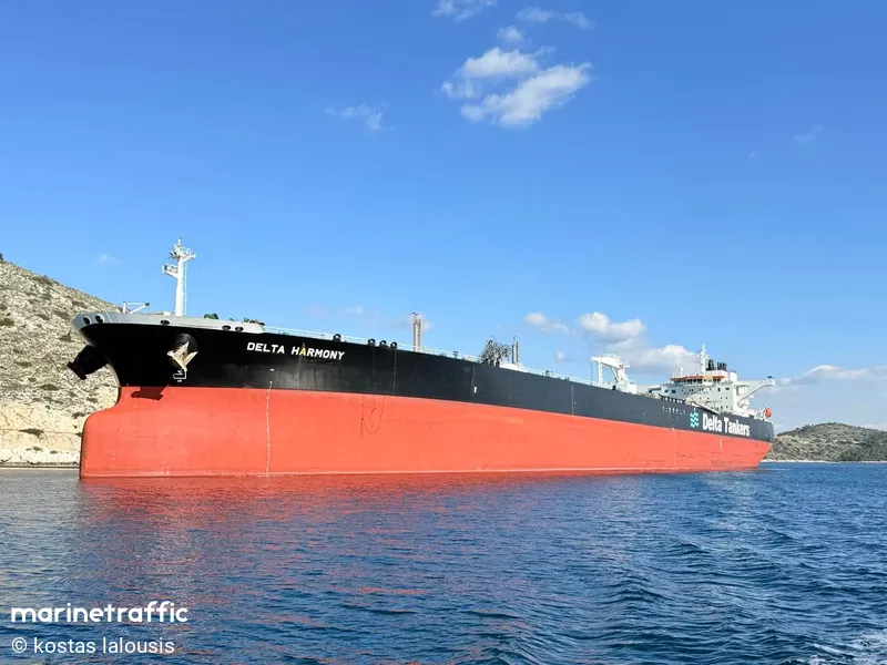 The Delta Harmony tanker is operated by Greece-based Delta Tankers. Photo: MarineTraffic
