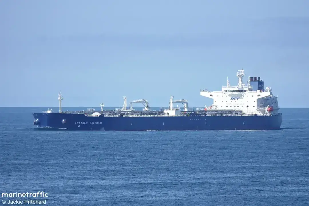 The Russian tanker Anatoly Kolodkin arrived in the Cuban port of Matanzas on March 30, 2026. Photo: Jackie Pritchard / MarineTraffic